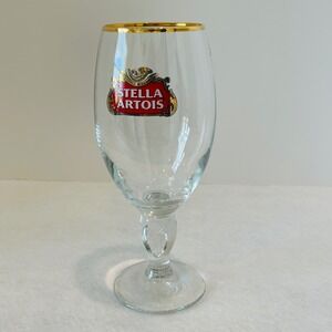 Stella Artois Gold Rimmed Chalice Beer Glass 33cl Stemmed Barware Clear